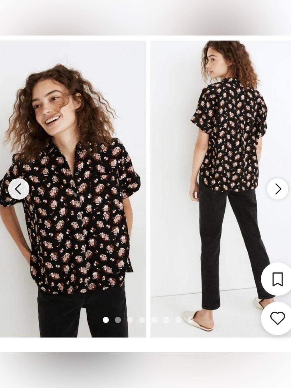 Madewell Homestead Bouquet Corduroy Daily Shirt Small